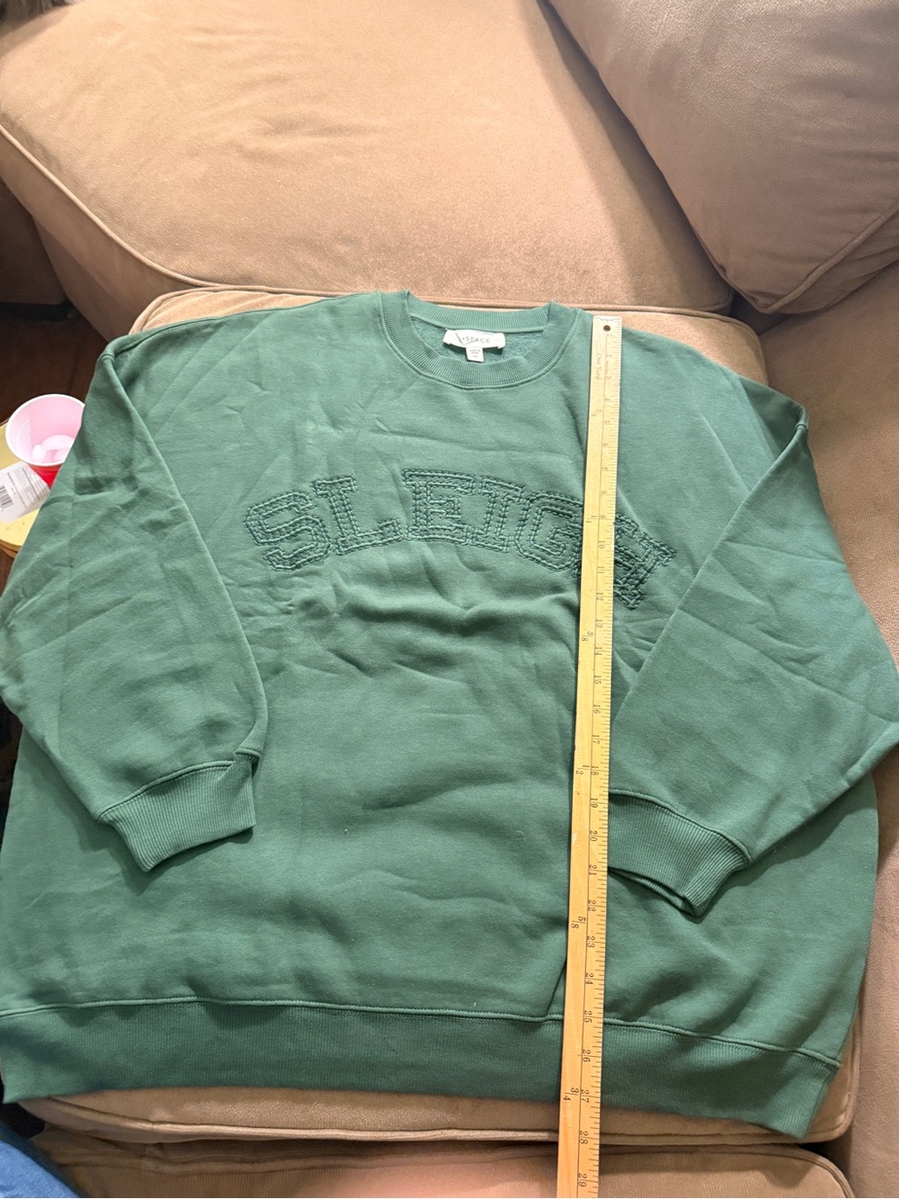 NWOT, A SPACE, Sleigh Embroidered Crewneck Sweatshirt, Oversized